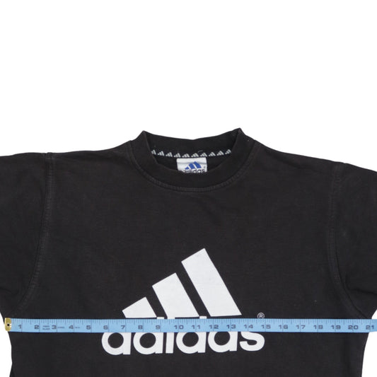 Adidas Boys Black 2XL Pullover Sweatshirt with Large Logo