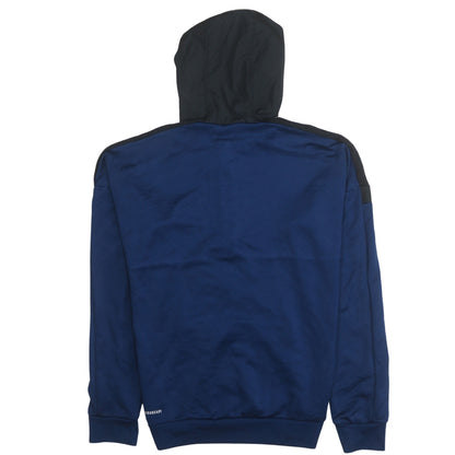 Mens UK Size M adidas Blue 1/2 Zip Hoodie
