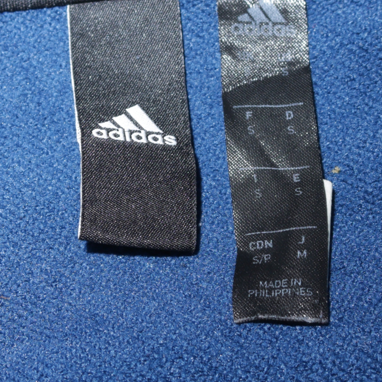 Mens UK Size M adidas Blue 1/2 Zip Hoodie