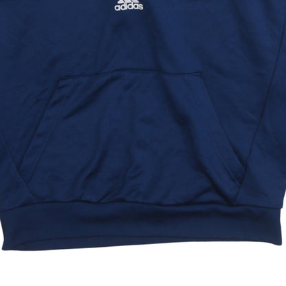 Mens UK Size M adidas Blue 1/2 Zip Hoodie