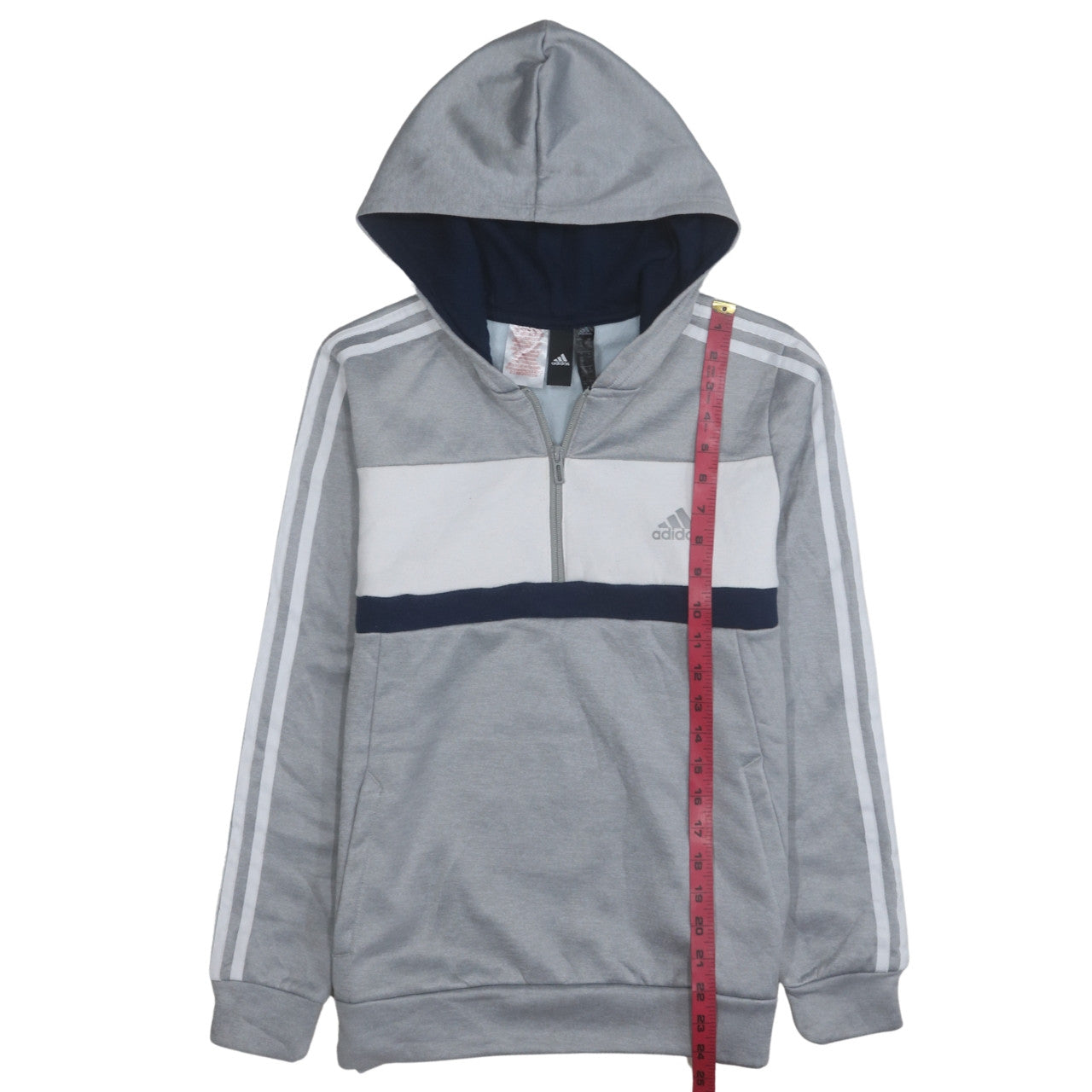 Boys UK Size 13-14 Years adidas Grey Pullover Hoodie