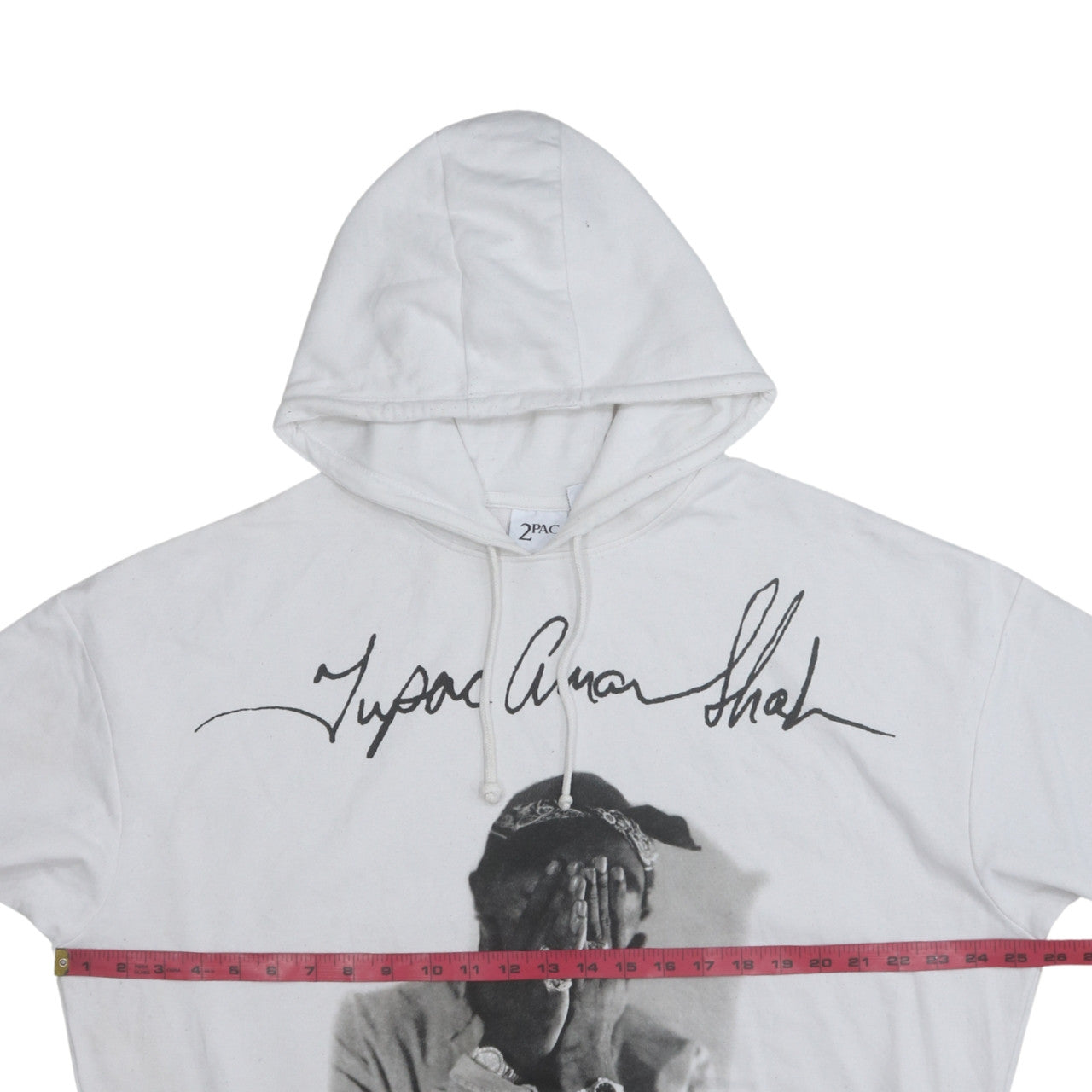 Womens UK Size S 2Pac White Pullover Hoodie