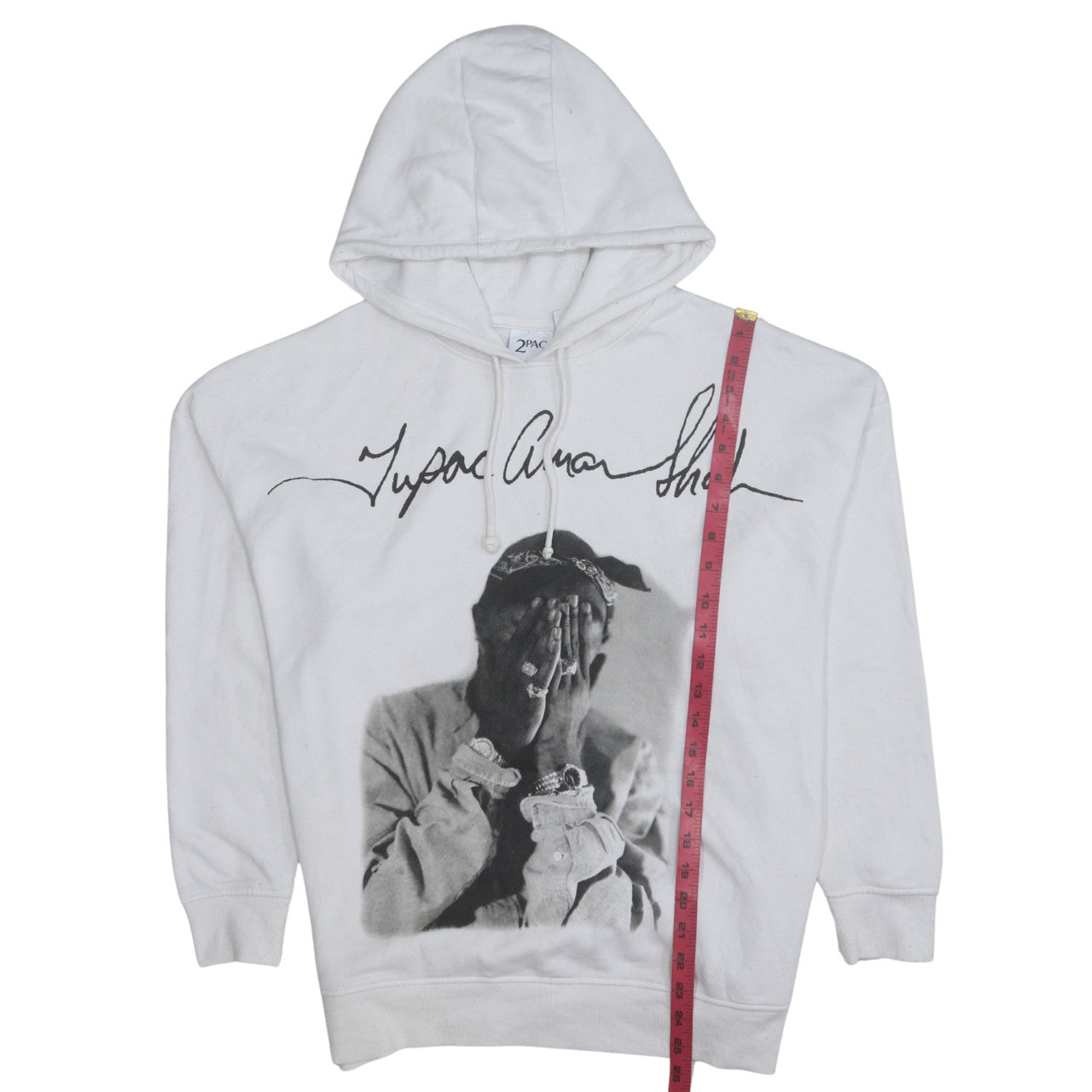 Womens UK Size S 2Pac White Pullover Hoodie