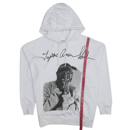 Womens UK Size S 2Pac White Pullover Hoodie