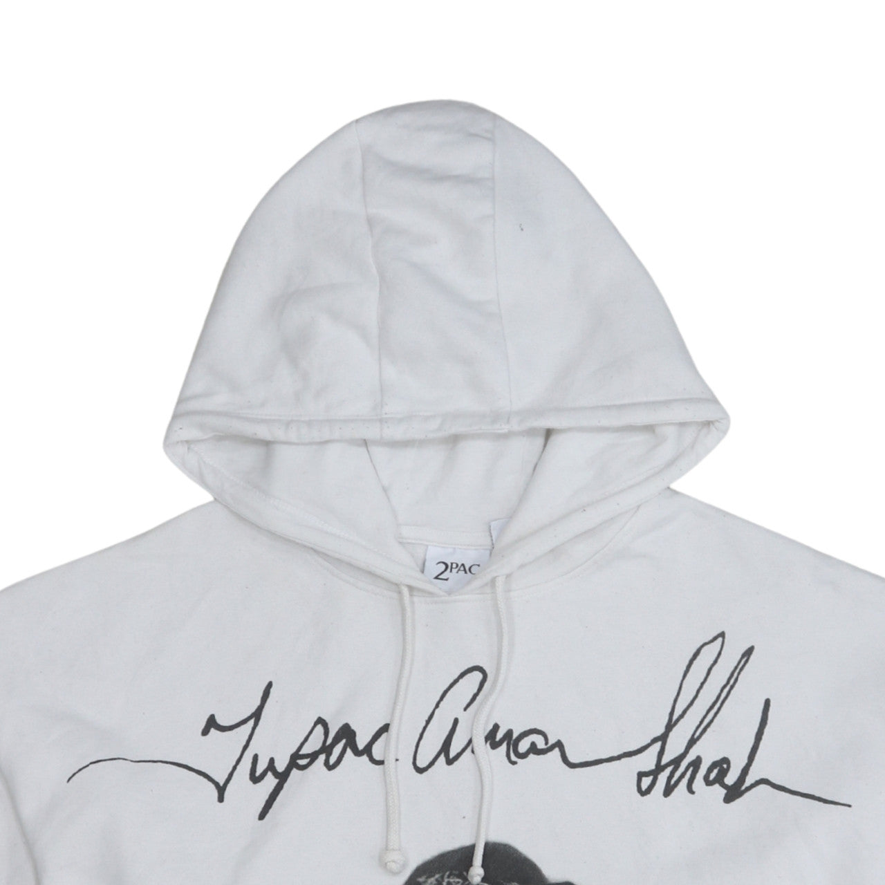 Womens UK Size S 2Pac White Pullover Hoodie