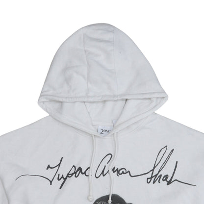 Womens UK Size S 2Pac White Pullover Hoodie