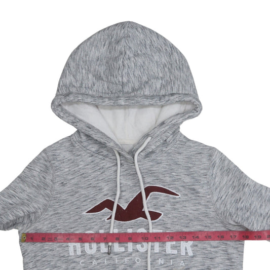 Womens UK Size XS Hollister Grey Pullover Hoodie