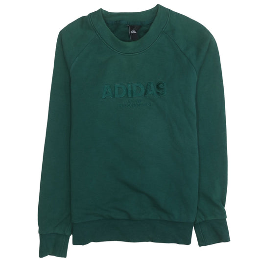 Womens UK Size S adidas Green Pullover Sweatshirt