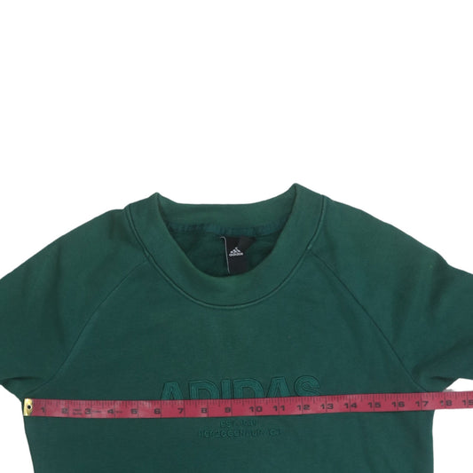 Womens UK Size S adidas Green Pullover Sweatshirt