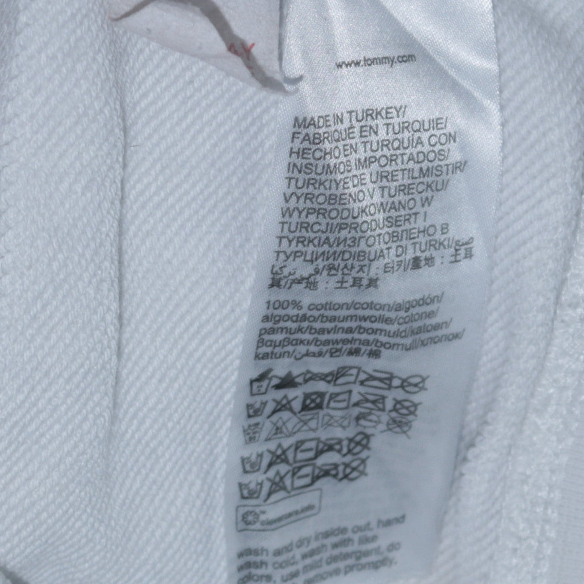 Tommy Hilfiger Boys White Colourblock Logo Sweatshirt Size 152 Pullover