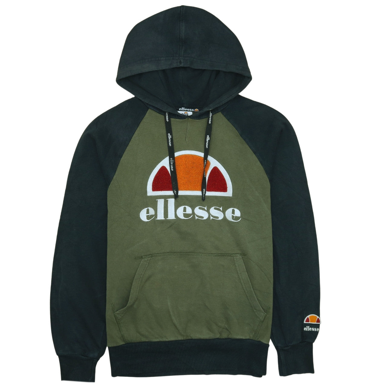Mens UK Size S ellesse Green Pullover Hoodie