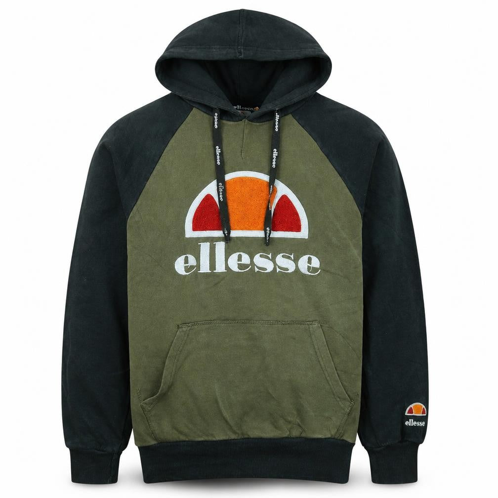 Mens UK Size S ellesse Green Pullover Hoodie