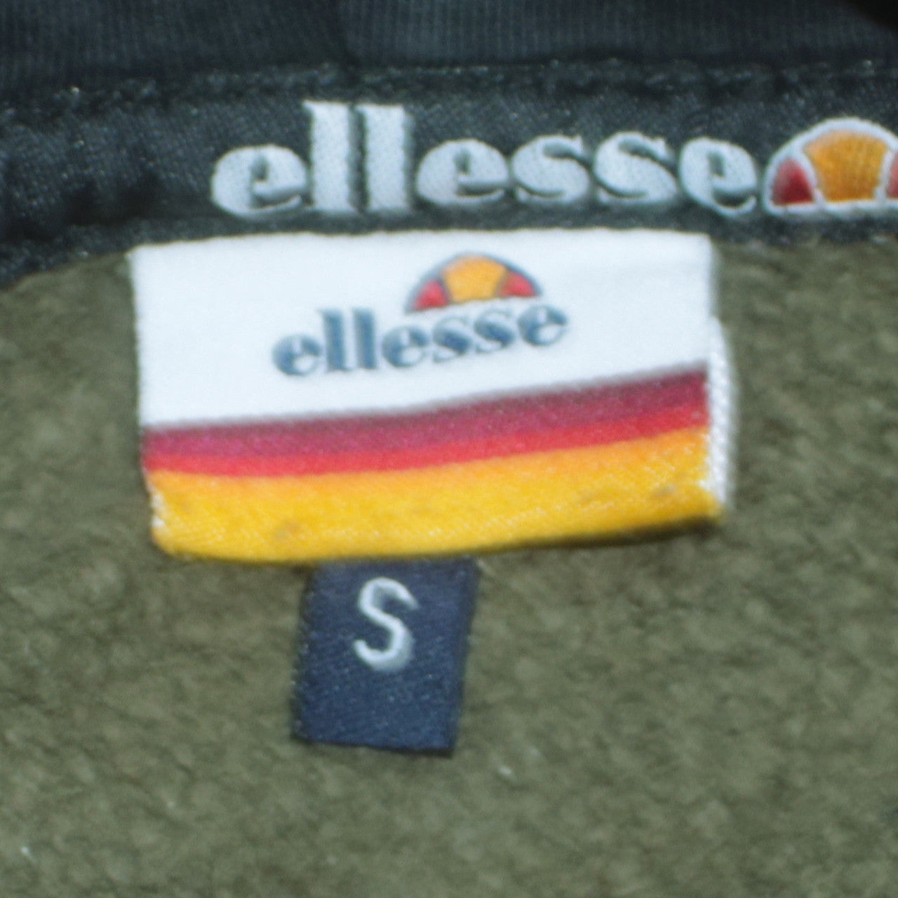 Mens UK Size S ellesse Green Pullover Hoodie