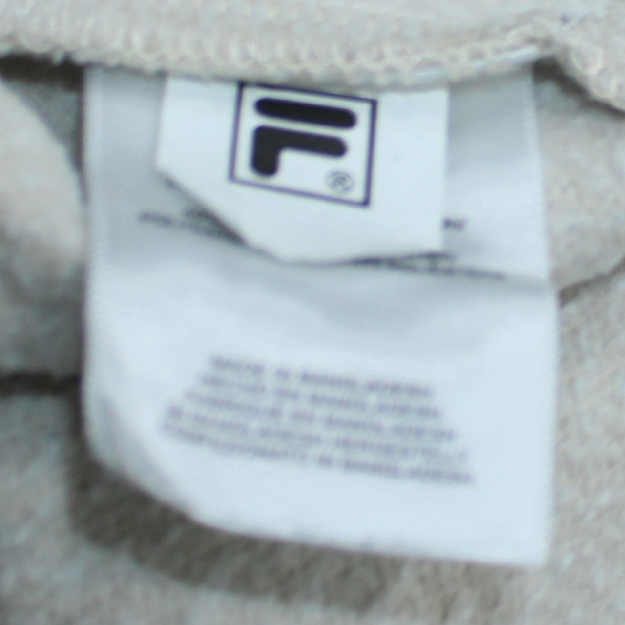 Mens UK Size M FILA Beige 1/2 Zip Hoodie
