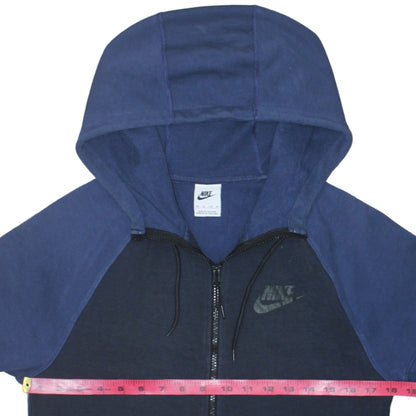 Mens UK Size XS Nike Blue Full Zip Hoodie