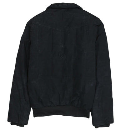 Tommy Hilfiger Men's Black Bomber Jacket S Classic Full Zip Cotton Blend