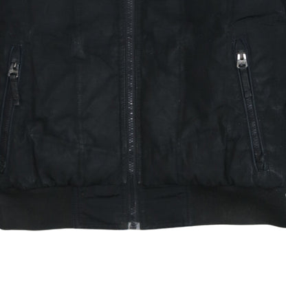 Tommy Hilfiger Men's Black Bomber Jacket S Classic Full Zip Cotton Blend