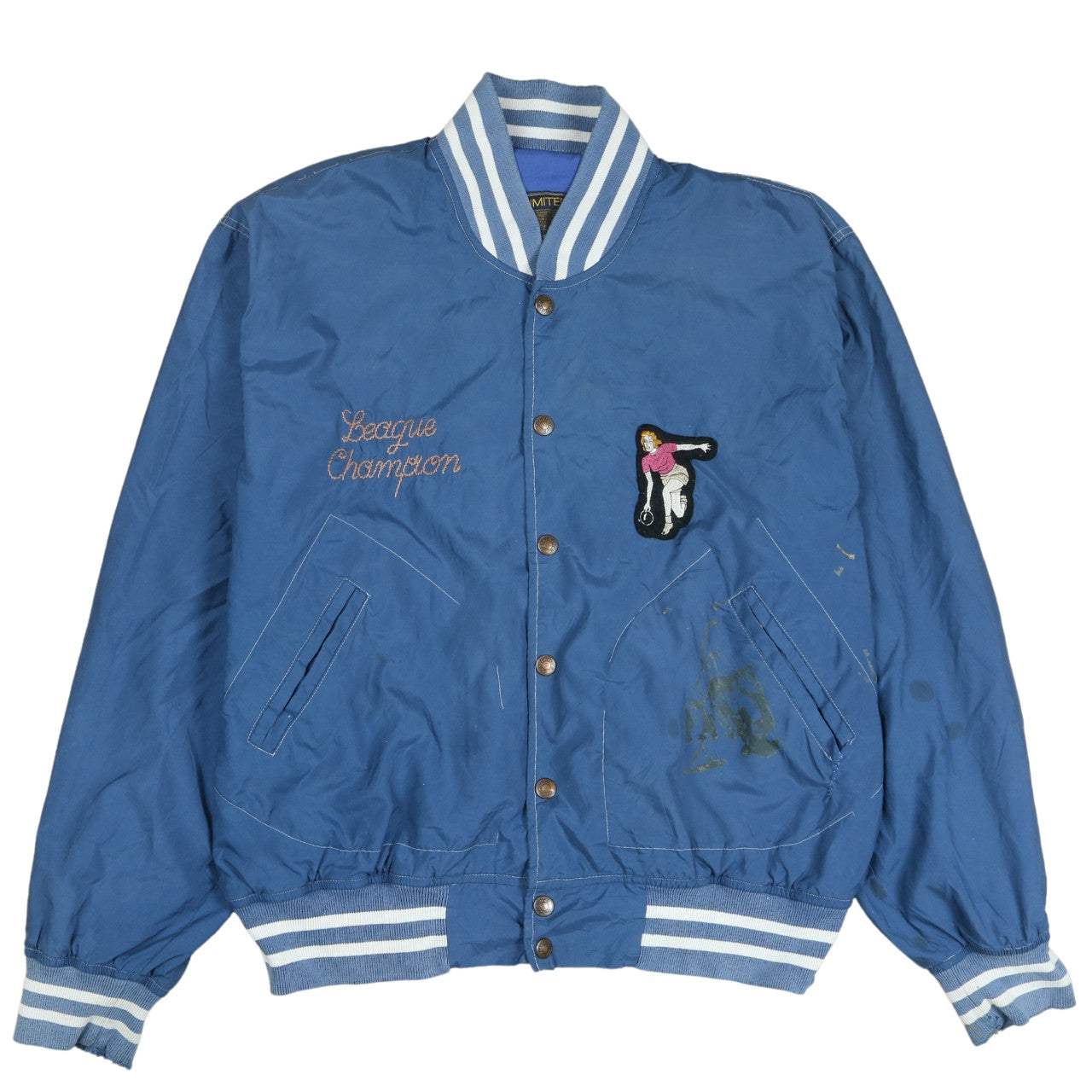 Womens UK Size 2XL Unlimited Blue Varsity Jacket