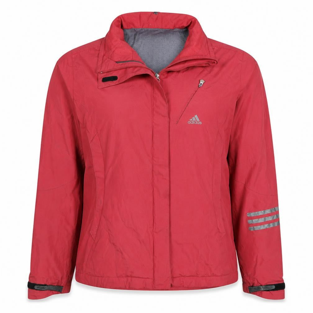 Womens UK Size 16 adidas Red Running & Jogging Walking Gym & Training Jacket