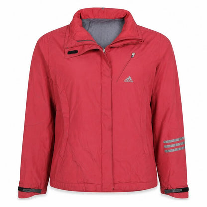 Womens UK Size 16 adidas Red Running & Jogging Walking Gym & Training Jacket