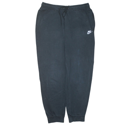 Nike Men's Black XL Fleece Sweatpants with Logo and Drawstring Waist