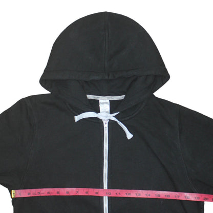 Calvin Klein Womens Black Hooded Zip Pyjama Top L