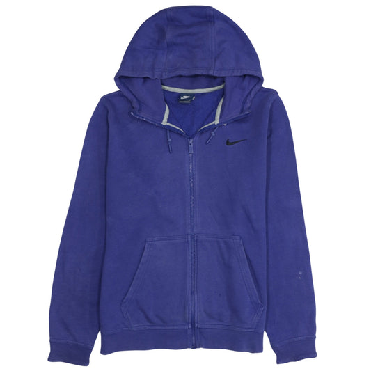 Womens UK Size M Nike Blue Full Zip Hoodie