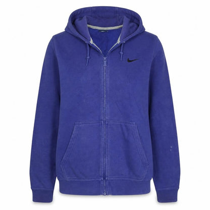 Womens UK Size M Nike Blue Full Zip Hoodie