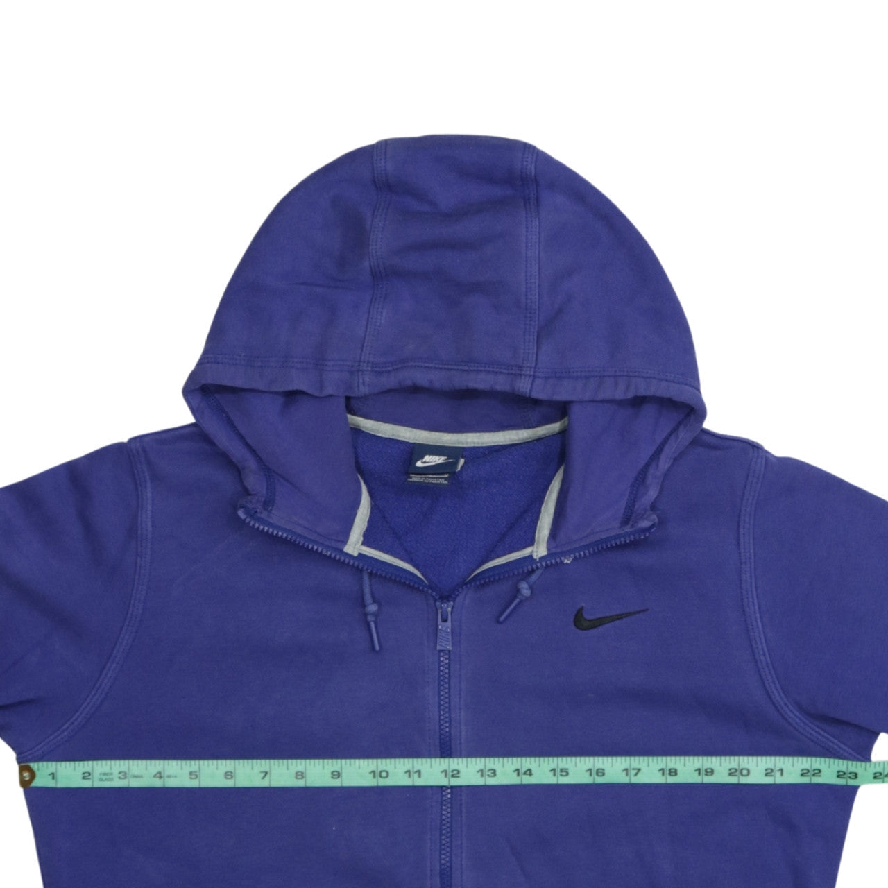 Womens UK Size M Nike Blue Full Zip Hoodie