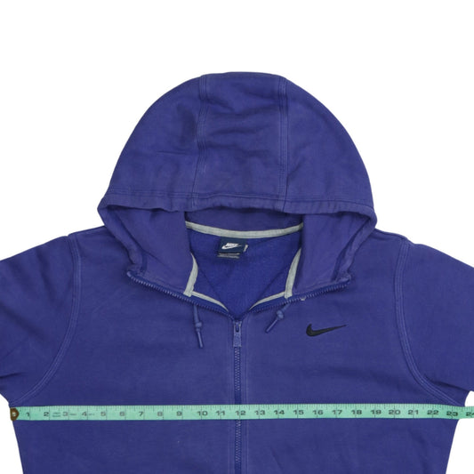 Womens UK Size M Nike Blue Full Zip Hoodie
