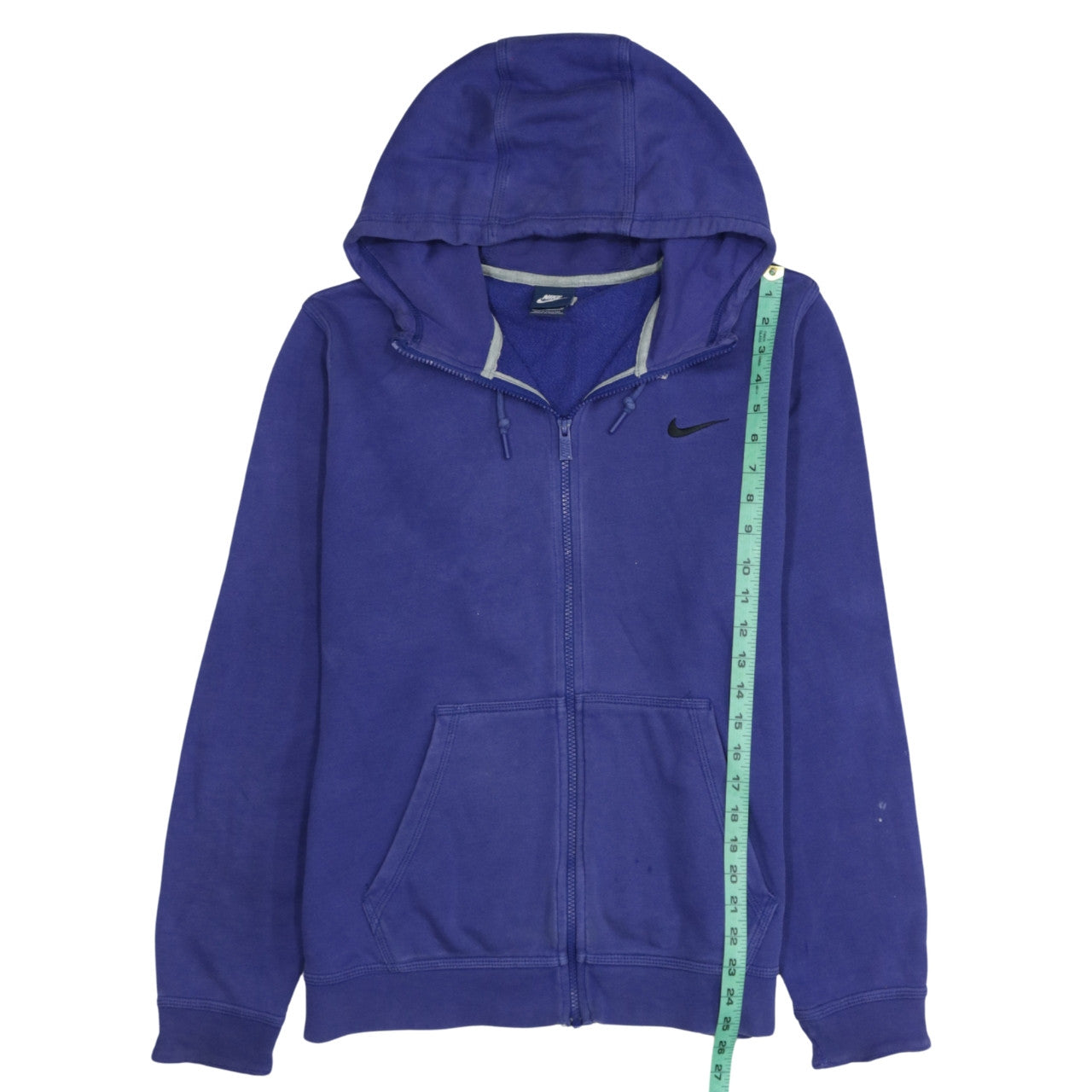 Womens UK Size M Nike Blue Full Zip Hoodie