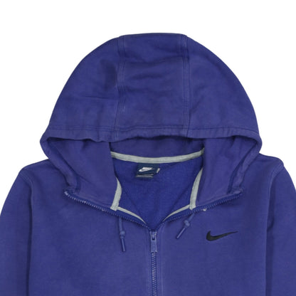 Womens UK Size M Nike Blue Full Zip Hoodie