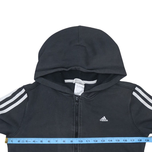 Womens UK Size S adidas Black Full Zip Hoodie