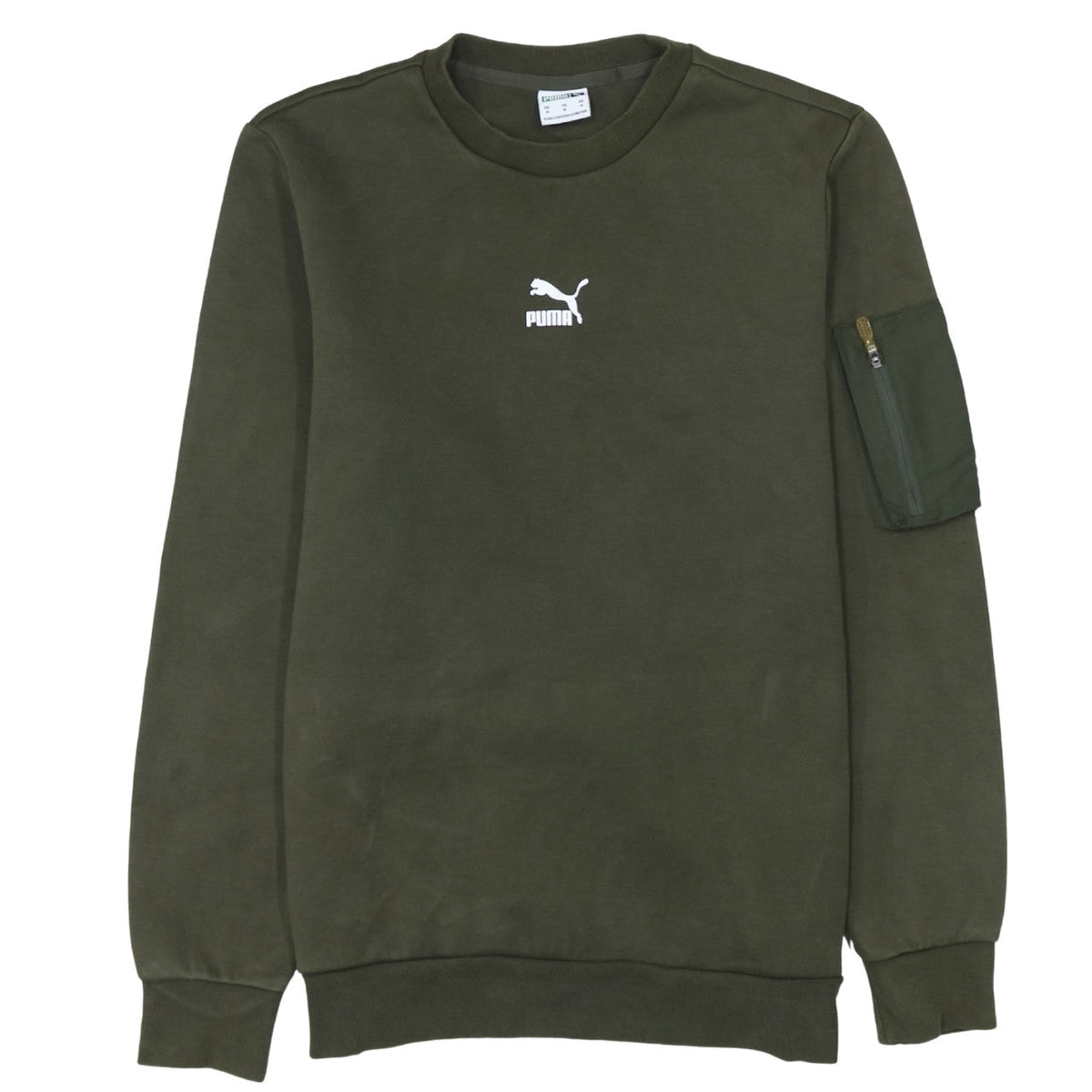 Mens UK Size M PUMA Green Pullover Sweatshirt