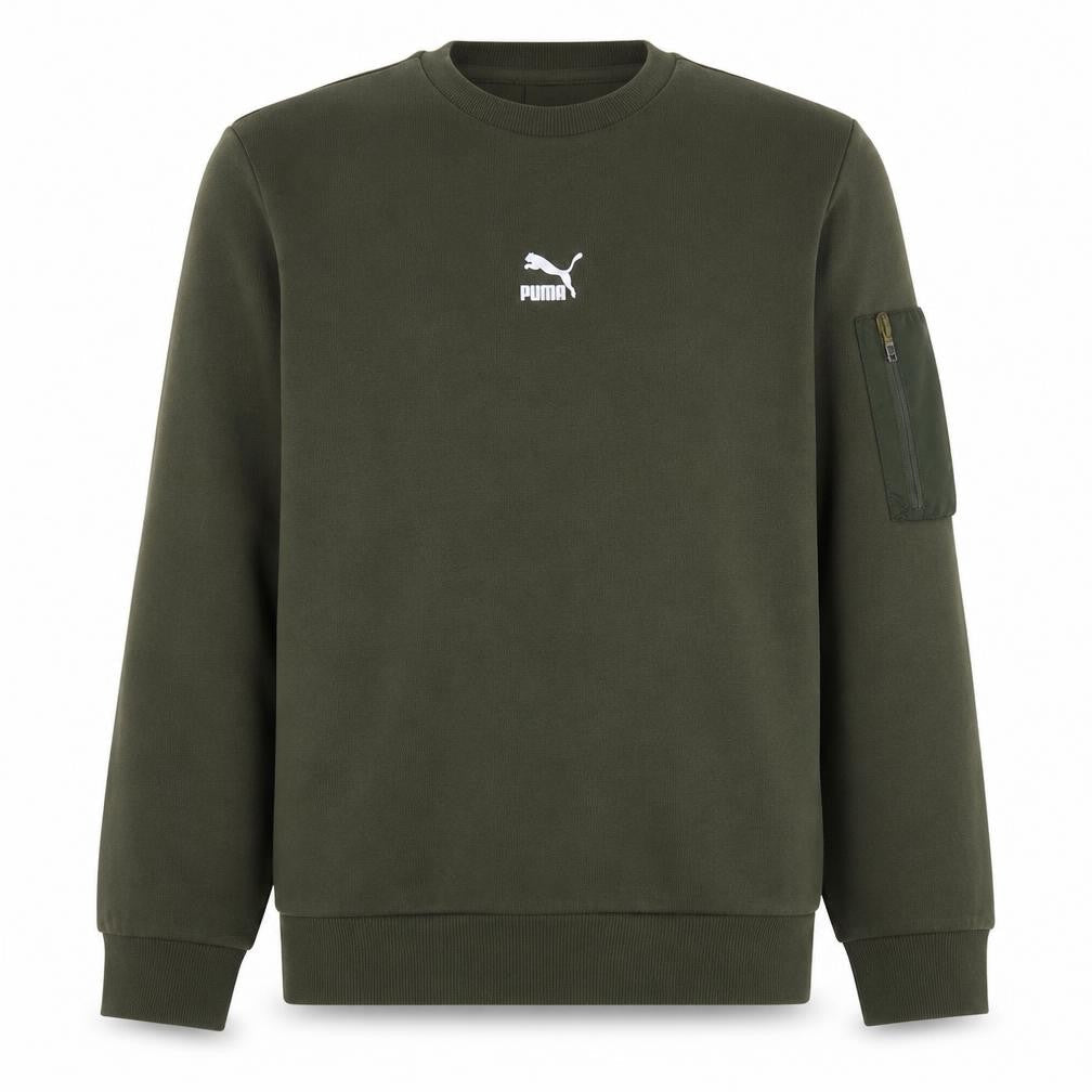 Mens UK Size M PUMA Green Pullover Sweatshirt