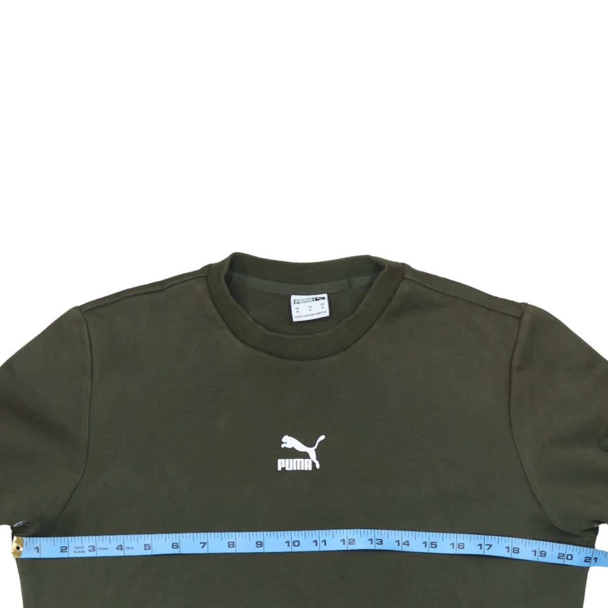Mens UK Size M PUMA Green Pullover Sweatshirt