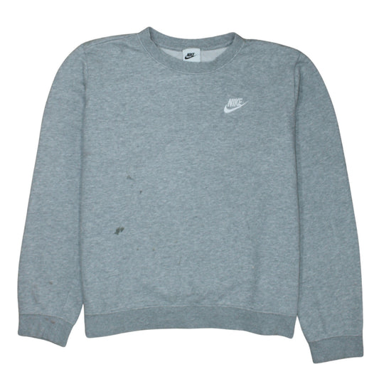 Womens UK Size M Nike Grey Pullover Sweatshirt