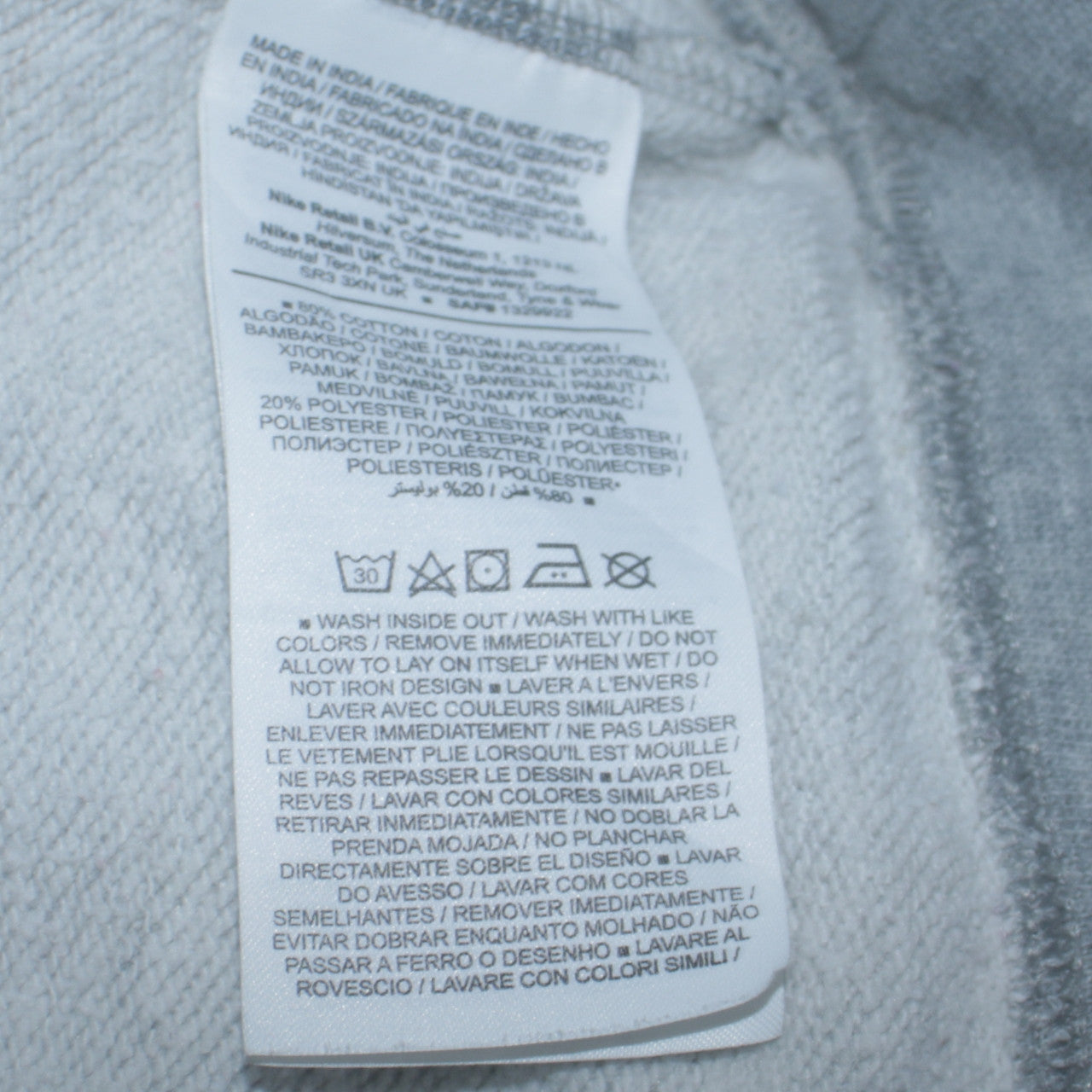 Womens UK Size M Nike Grey Pullover Sweatshirt