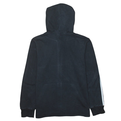 Adidas Boys Black Full Zip Hoodie 13-14 Years Regular Fit Sportswear