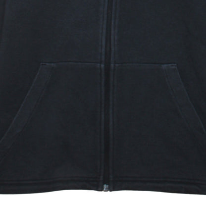 Adidas Boys Black Full Zip Hoodie 13-14 Years Regular Fit Sportswear