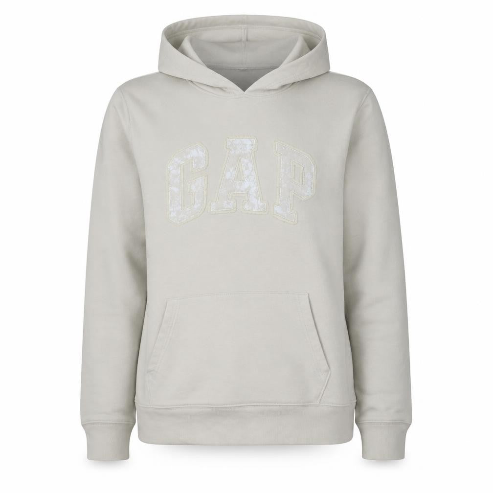 Gap Womens Beige Pullover Hoodie Small Cotton Blend Casual