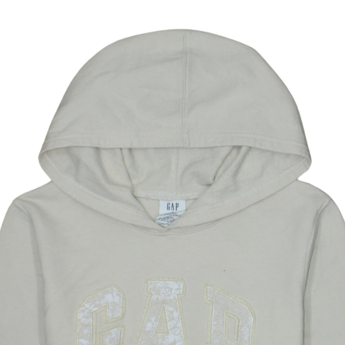 Gap Womens Beige Pullover Hoodie Small Cotton Blend Casual
