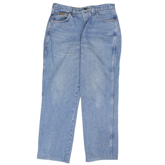 Mens UK Size M Wrangler Regular Fit Straight Blue Jeans