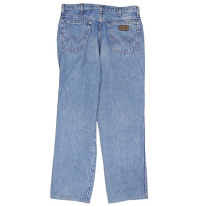 Mens UK Size M Wrangler Regular Fit Straight Blue Jeans