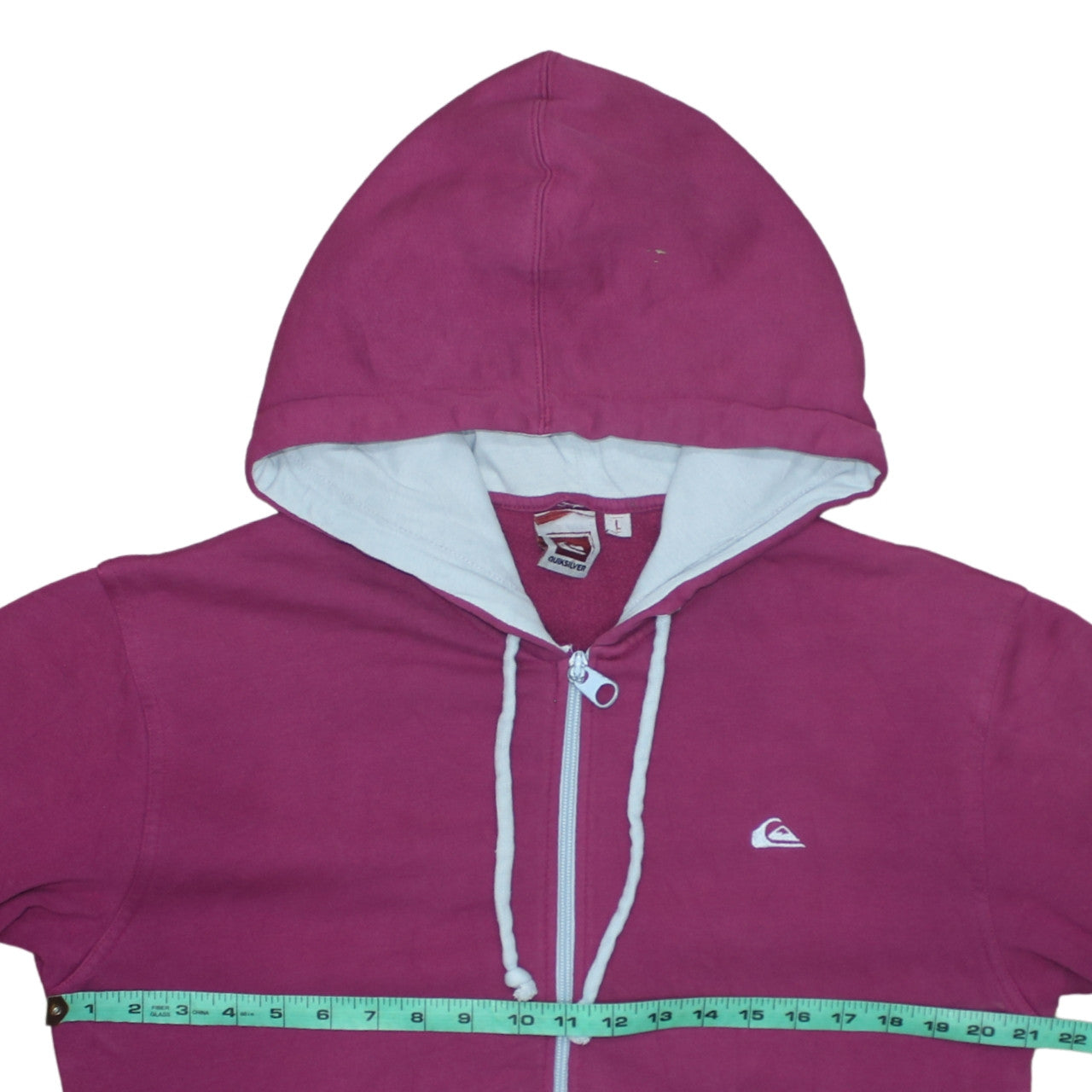 Womens UK Size L Quiksilver Purple Full Zip Hoodie