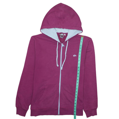 Womens UK Size L Quiksilver Purple Full Zip Hoodie