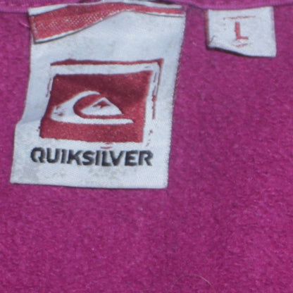 Womens UK Size L Quiksilver Purple Full Zip Hoodie