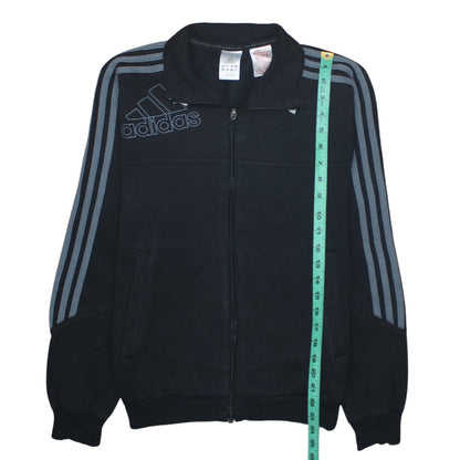 Adidas Boys Black Track Jacket 14 Years Full Zip Sports Activewear