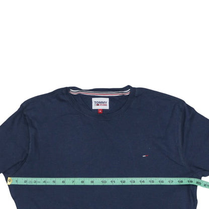 Tommy Jeans Men's Navy Long Sleeve Crew Neck T-Shirt M Cotton