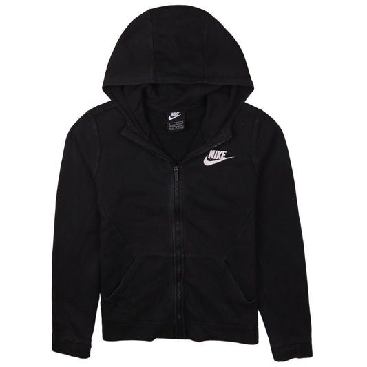 Nike Boys Black Full Zip Hoodie XL 158-170cm Fleece Sportswear